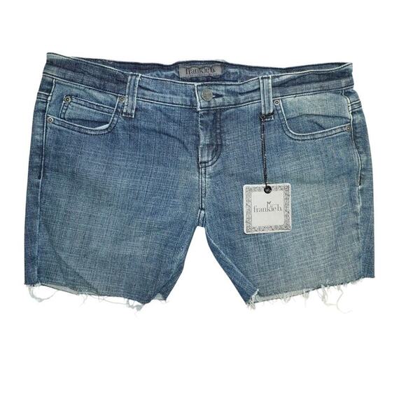 Frankie B. Heart Studded Cutoff Shorts – Size 10 – Distressed Y2K Style NWT - Picture 1 of 4